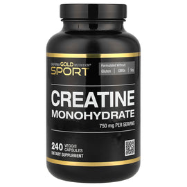 California Gold Nutrition Sport Creatine Monohydrate 750mg Veggie Capsules 240 Count