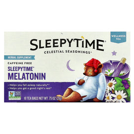 Celestial Seasonings Sleepytime Melatonin Caffeine-Free Herbal Relaxation Wellness Tea Bags