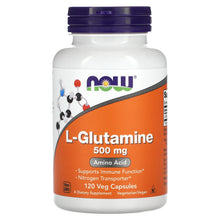 Load image into Gallery viewer, NOW Foods L-Glutamine 500 mg Veg Capsules for Muscle Recovery &amp; Immune Support