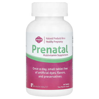 Fairhaven Health Peapod Prenatal Multivitamin for Healthy Pregnancy, 60 Tablets