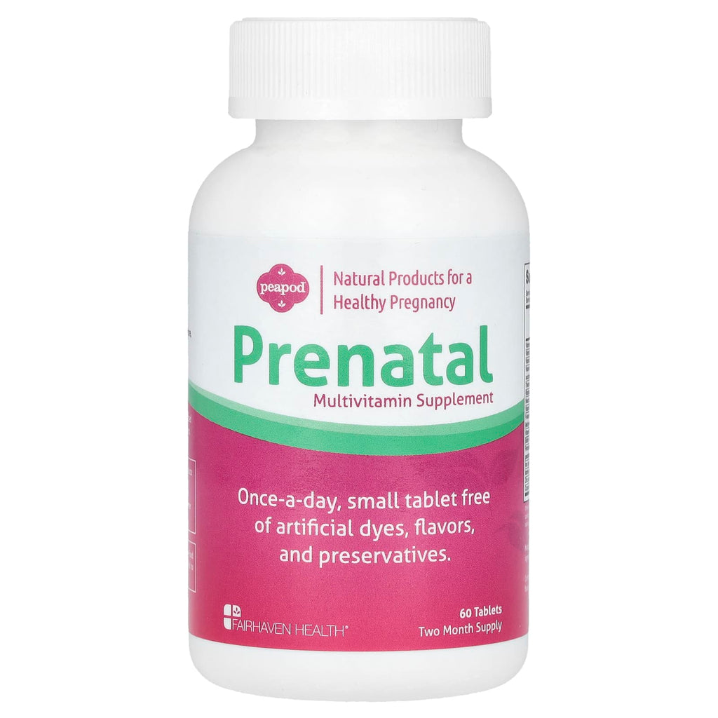 Fairhaven Health Peapod Prenatal Multivitamin for Healthy Pregnancy, 60 Tablets