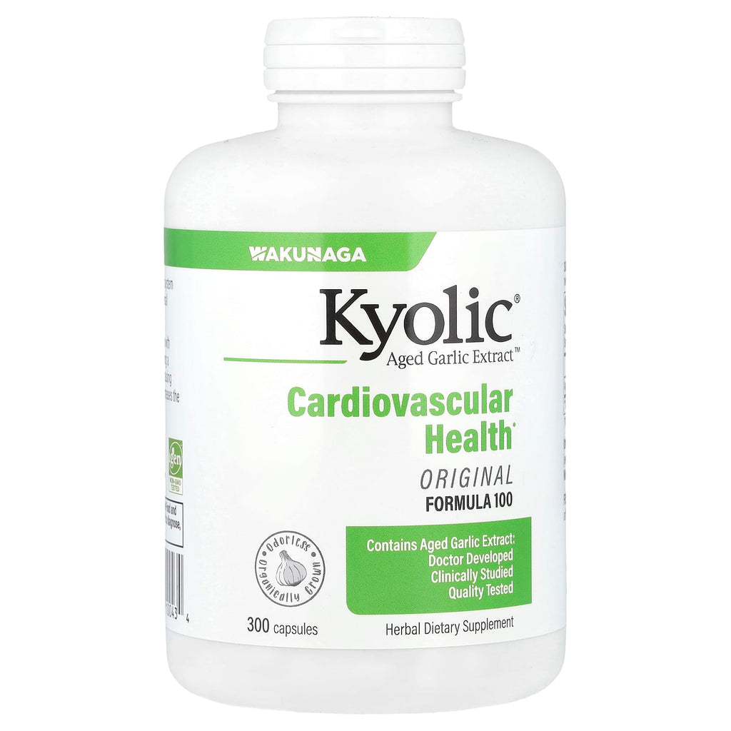 Kyolic Aged Garlic Extract Cardiovascular Health Formula 100 - 300 Capsules, 300mg