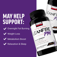 Load image into Gallery viewer, Force Factor LeanFire PM Nighttime Fat Burner for Restful Sleep &amp; Metabolism