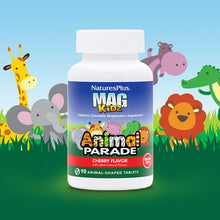 Load image into Gallery viewer, NaturesPlus MagKidz Animal Parade Children&#39;s Chewable Magnesium, Cherry Flavor, 90 Tablets