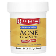 De La Cruz Maximum Strength 10% Sulfur Acne Treatment Ointment, Clears Pimples & Blackheads