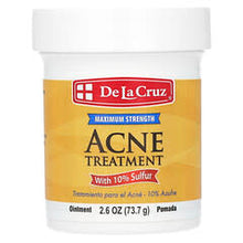 Load image into Gallery viewer, De La Cruz Maximum Strength 10% Sulfur Acne Treatment Ointment, Clears Pimples &amp; Blackheads