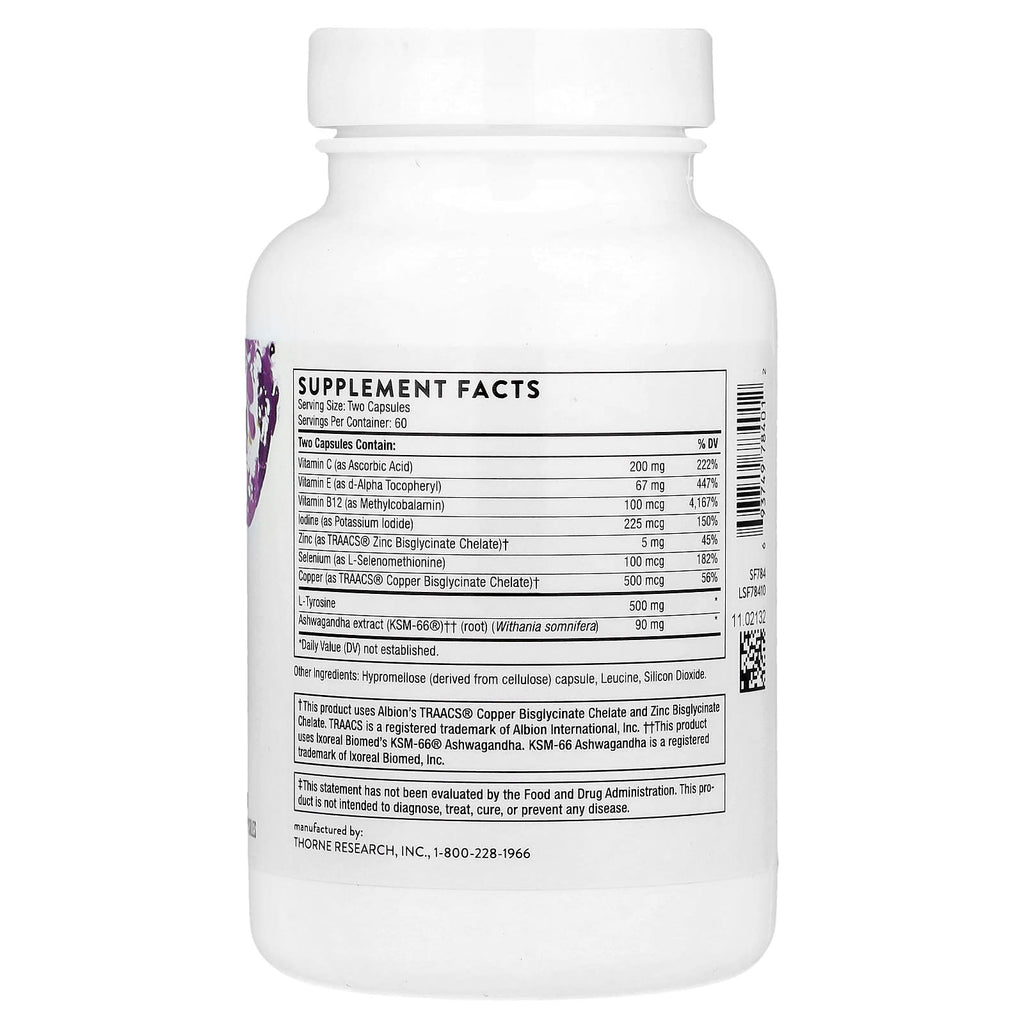 Thorne Thyrocsin Thyroid Support Complex: Essential Cofactors for Optimal Gland Health