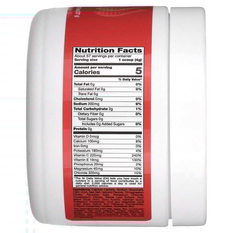 California Gold Nutrition HydrationUP Electrolyte Drink Mix Fruit Punch 8oz