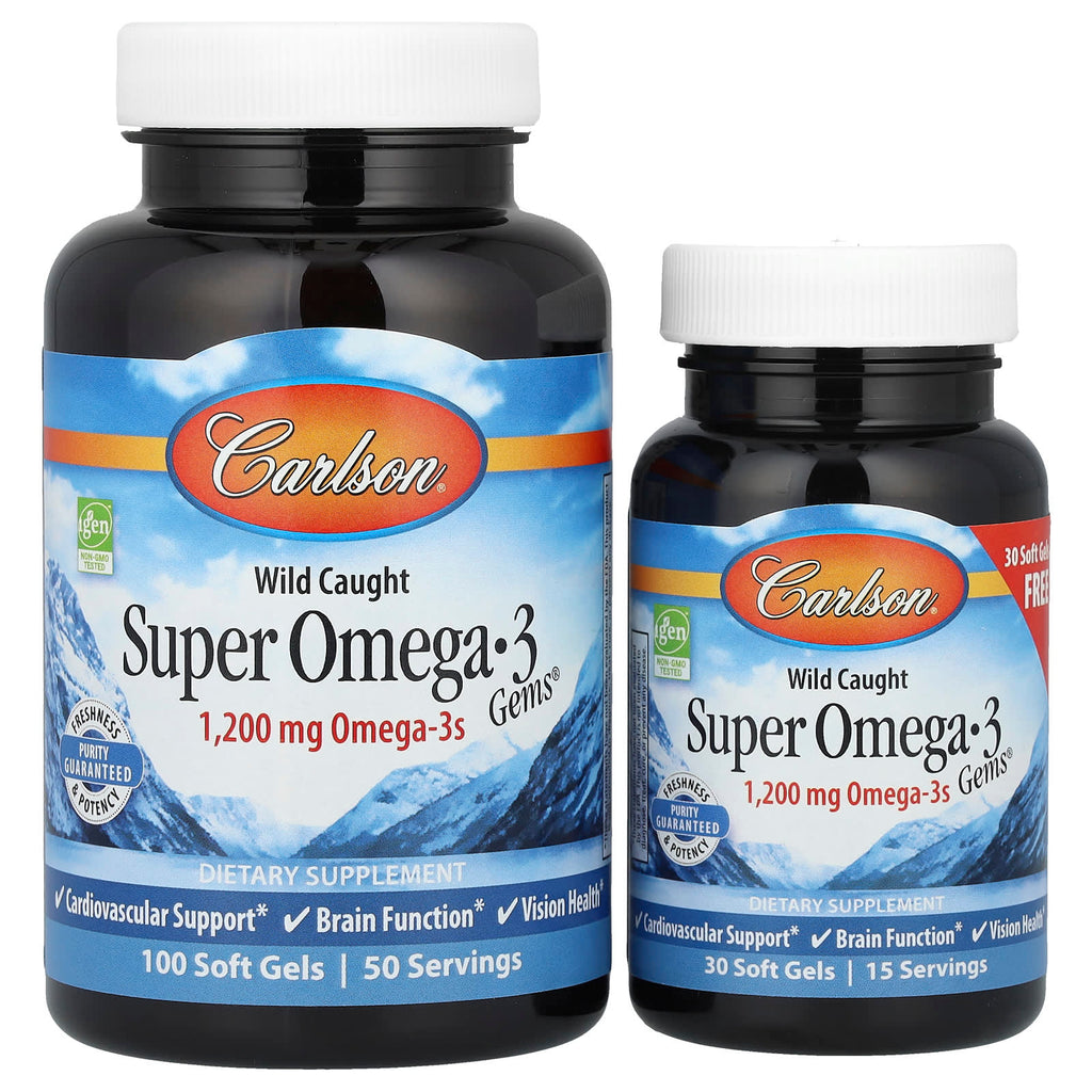 Carlson Wild Caught Super Omega-3 Gems: Premium EPA DHA for Vital Health