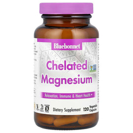 Bluebonnet Nutrition Chelated Magnesium 100mg Vegetable Capsules for Wellness