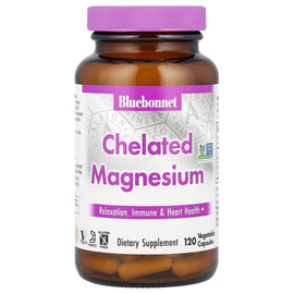 Bluebonnet Nutrition Chelated Magnesium 100mg Vegetable Capsules for Wellness