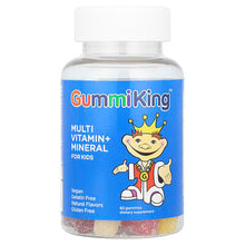 Load image into Gallery viewer, GummiKing Kids Multi-Vitamin Mineral Gummies, Assorted Fruit Flavors, 60 Count