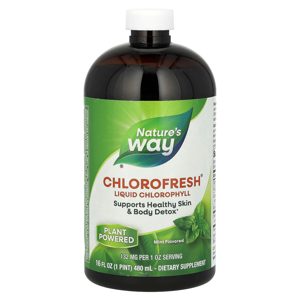 Nature's Way Chlorofresh Liquid Chlorophyll Mint: Detoxification & Skin Support