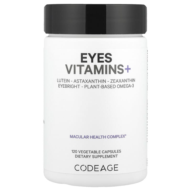 Codeage Eyes Vitamins+ with Lutein, Zeaxanthin, Astaxanthin for Optimal Vision
