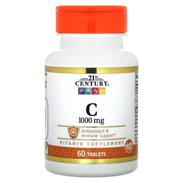 21st Century High Potency Vitamin C 1,000mg Immune Support Antioxidant Tablets 60 Count