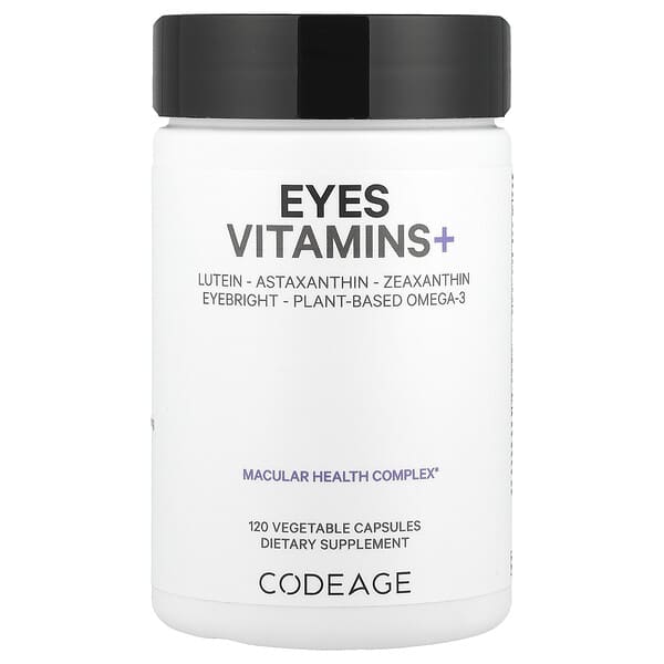 Codeage Eyes Vitamins+ with Lutein, Zeaxanthin, Astaxanthin for Optimal Vision
