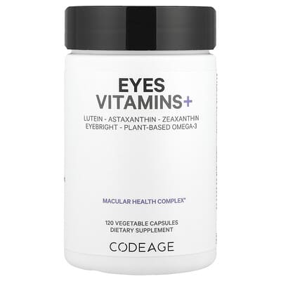Codeage Eyes Vitamins+ with Lutein, Zeaxanthin, Astaxanthin for Optimal Vision