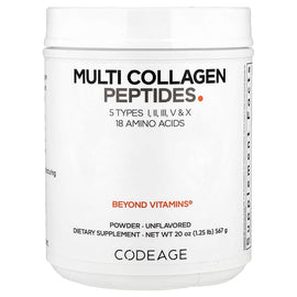Codeage Multi Collagen Peptides Powder: 5 Types, 18 Amino Acids, Unflavored