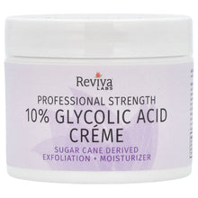 Load image into Gallery viewer, Reviva Labs Professional Strength 10% Glycolic Acid Cream for Exfoliation &amp; Moisturizing