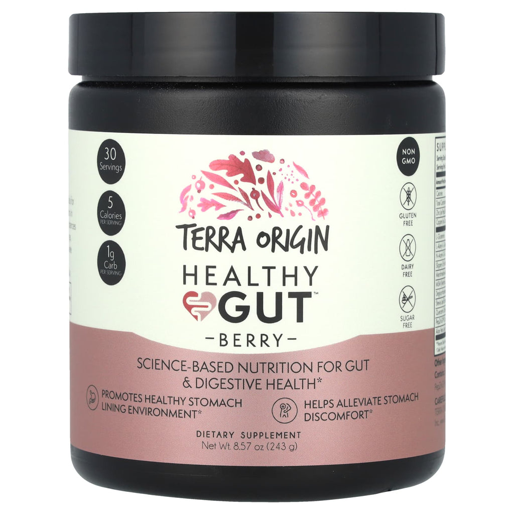 Terra Origin Healthy Gut Berry Powder for Digestive Health, 8.57 oz
