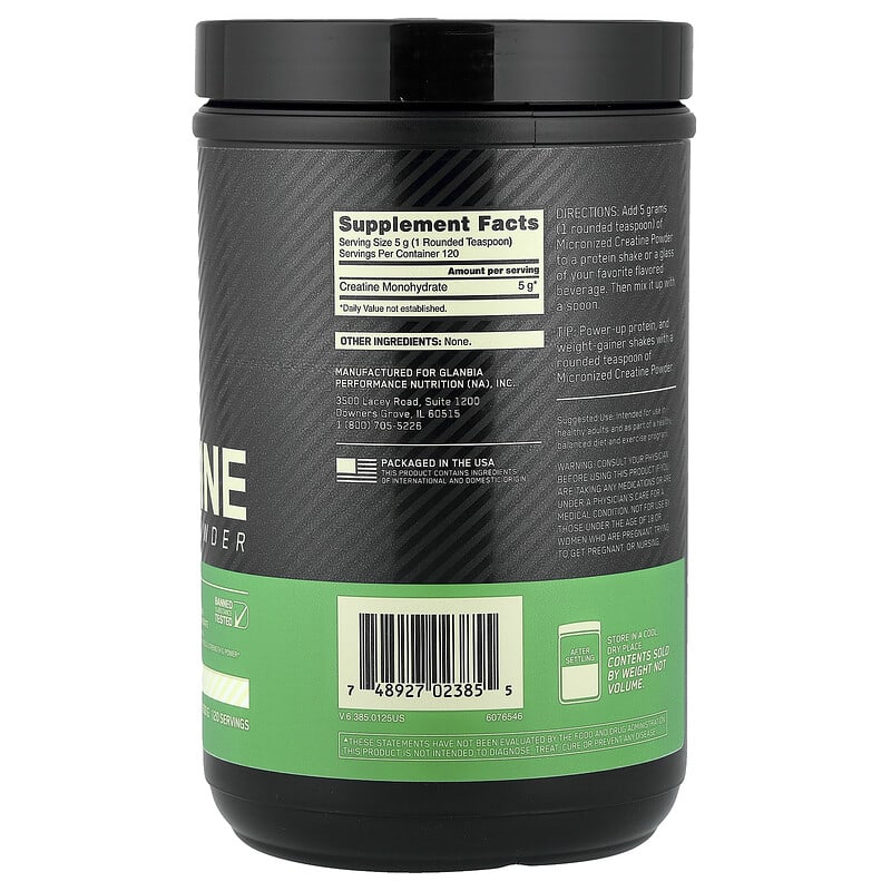 Optimum Nutrition Micronized Creatine Powder Unflavored for Muscle Growth & Strength