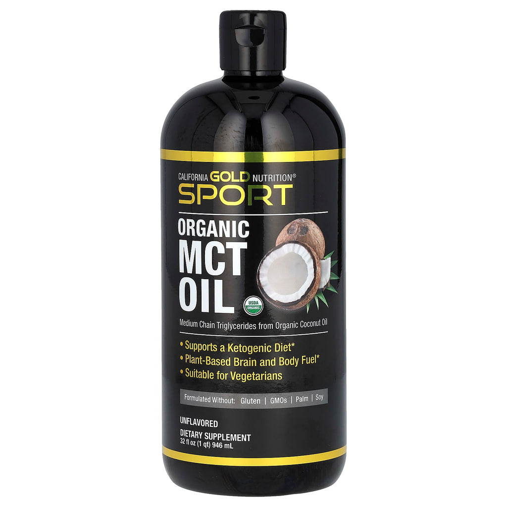 California Gold Nutrition Sport Organic MCT Oil: Pure Coconut Keto Brain Fuel