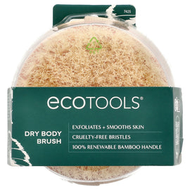 EcoTools Natural Bristle Dry Body Brush: Exfoliates, Smooths Skin, Enhances Circulation
