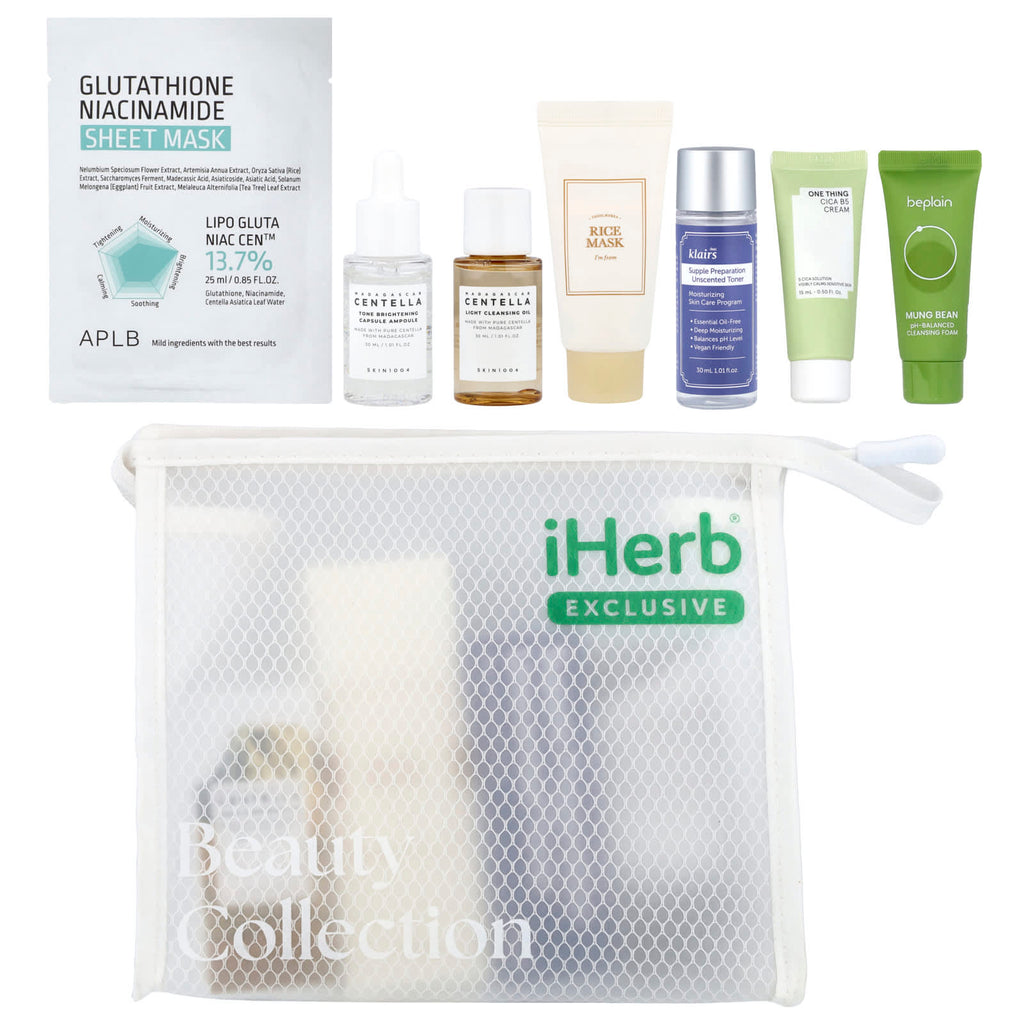 iHerb Exclusive Korean Beauty 8-Item Collection Bag: Hydrating Skincare Essentials Set