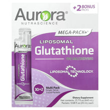 Load image into Gallery viewer, Aurora Nutrascience Mega-Pack+ Liposomal Glutathione, High Absorption Liquid Packets