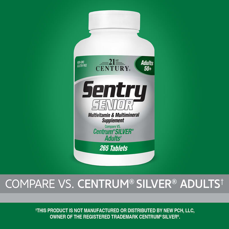 21st Century Sentry Senior Multivitamin for Adults 50+, 265 Tablets