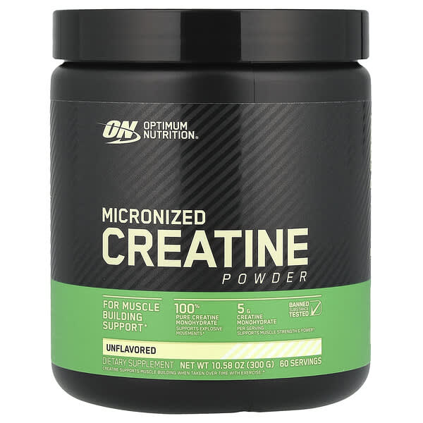 Optimum Nutrition Pure Micronized Creatine Powder, Unflavored, Muscle Building Support