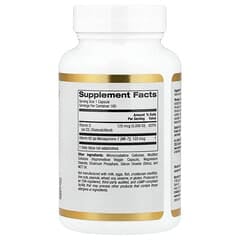 California Gold Nutrition Vitamin D3 + K2 MK-7, 180 Veggie Capsules