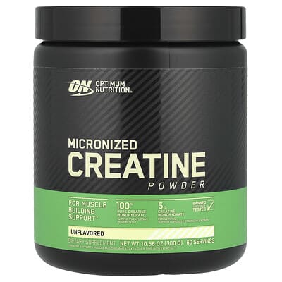 Optimum Nutrition Pure Micronized Creatine Powder, Unflavored, Muscle Building Support