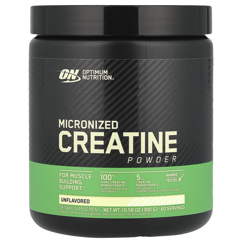 Optimum Nutrition Pure Micronized Creatine Powder, Unflavored, Muscle Building Support
