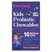 Load image into Gallery viewer, LoveBug Kids Probiotics Berry Chewable Tablets 10 Billion CFU for Ages 4+
