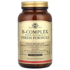 Solgar B-Complex Vitamin C Stress Formula: Energy Metabolism & Immune Support