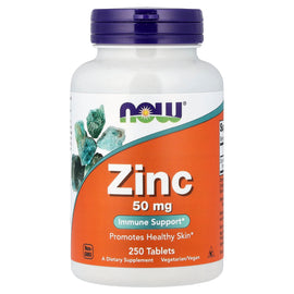 NOW Foods Zinc 50mg: High Potency Immune Support & Healthy Skin Tablets