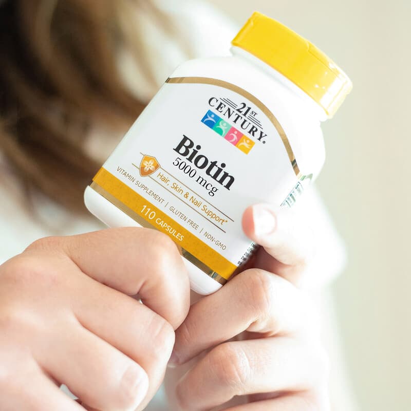 21st Century Biotin 5,000 mcg for Hair, Skin, Nail Support - 110 Capsules