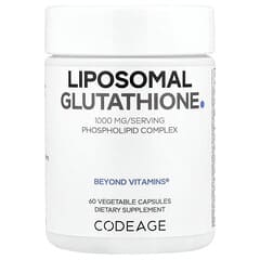 Codeage Liposomal Glutathione 500mg, 60 Vegetable Capsules for Antioxidant Support