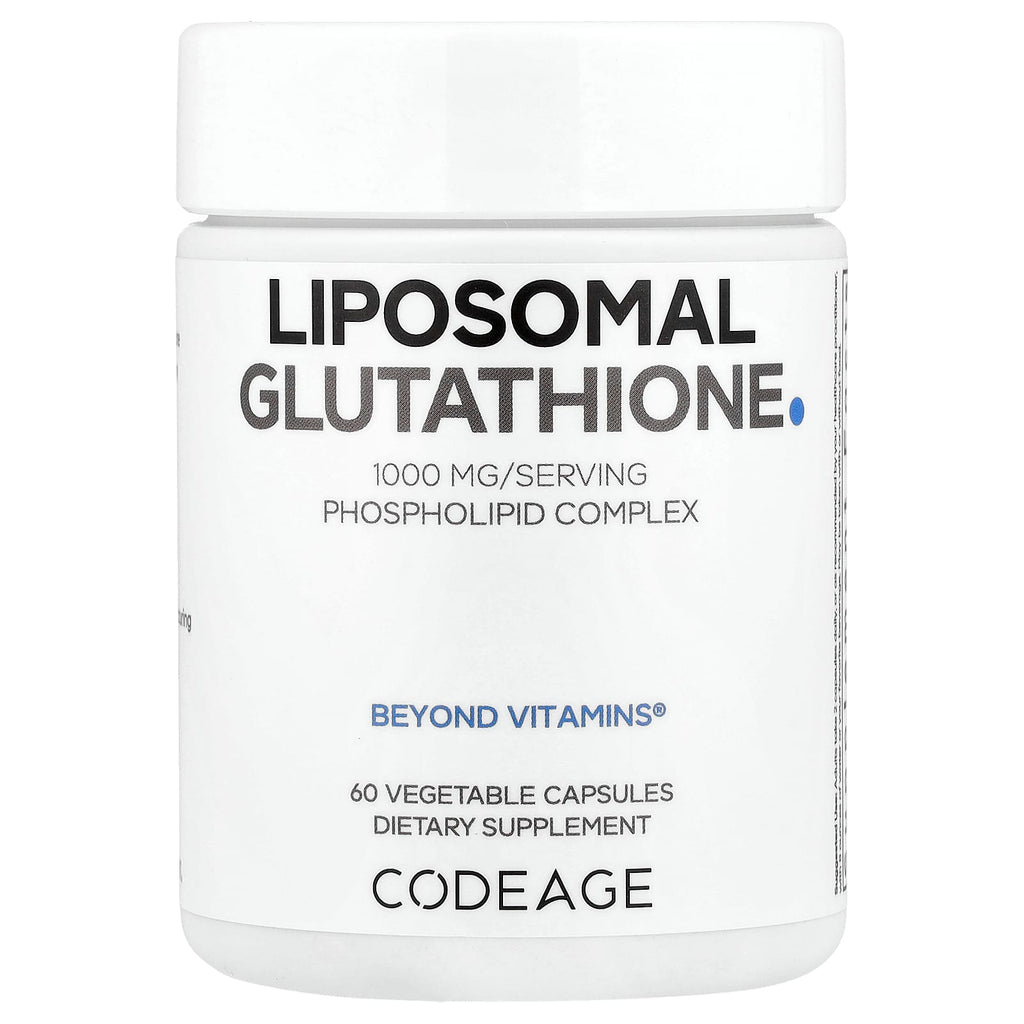 Codeage Liposomal Glutathione 500mg, 60 Vegetable Capsules for Antioxidant Support