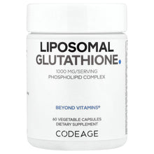 Load image into Gallery viewer, Codeage Liposomal Glutathione 500mg, 60 Vegetable Capsules for Antioxidant Support