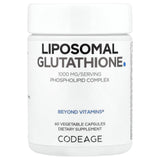 Codeage Liposomal Glutathione 500mg, 60 Vegetable Capsules for Antioxidant Support