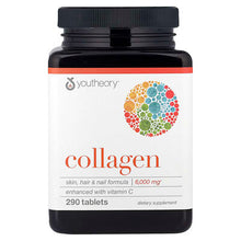 Load image into Gallery viewer, Youtheory Collagen 6000mg Tablets with Vitamin C: Skin, Hair, Nail Support