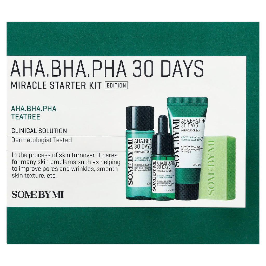SOME BY MI AHA BHA PHA 30 Days Miracle 4-Piece Skincare Starter Kit