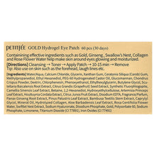 Load image into Gallery viewer, Petitfee Gold Hydrogel Eye Patches: Revitalizing Anti-Aging Treatment with 60 Patches