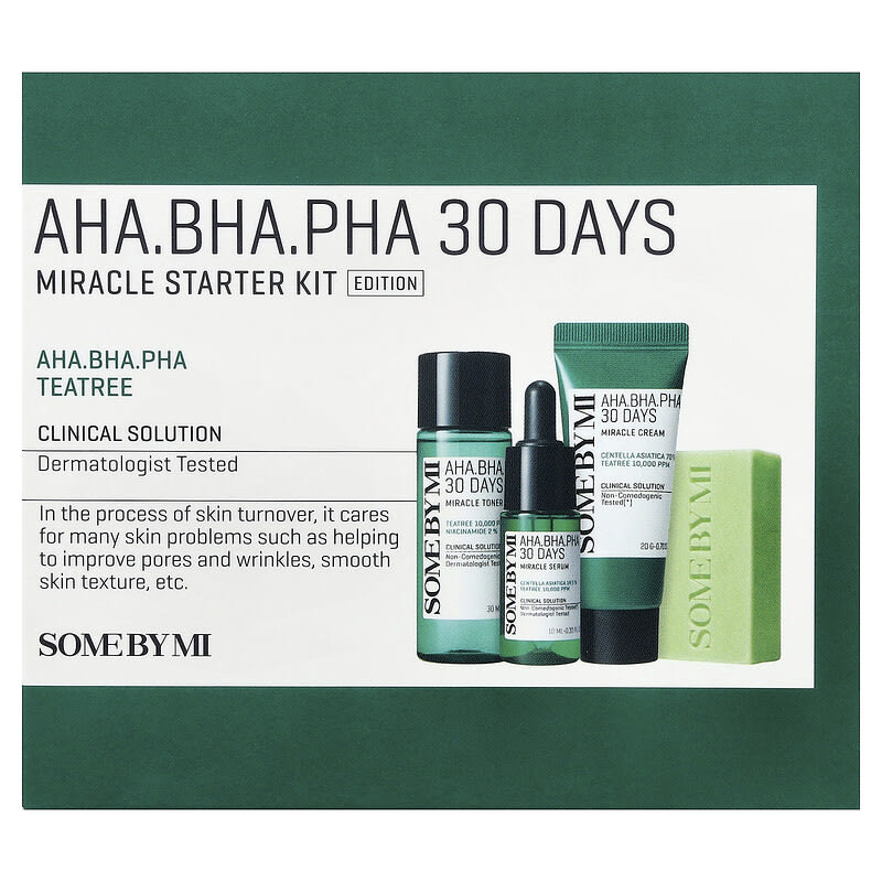 SOME BY MI AHA BHA PHA 30 Days Miracle 4-Piece Skincare Starter Kit