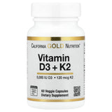Premium Vitamin D3 + K2 MK-7 Veggie Capsules for Bone & Heart Health