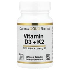 Premium Vitamin D3 + K2 MK-7 Veggie Capsules for Bone & Heart Health