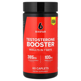 SIXSTAR Testosterone Booster: 7-Day Results, Rhodiola and Boron, 60 Caplets