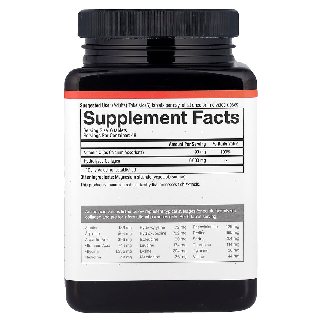 Youtheory Collagen 6000mg Tablets with Vitamin C: Skin, Hair, Nail Support